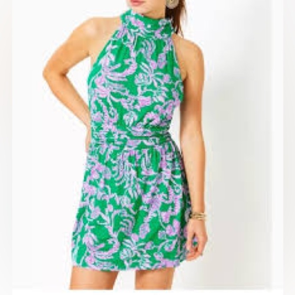 Lilly Pulitzer NWT Wyota Romper Brazilian Green Salty Sandbar Size XL